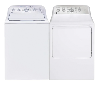 4.9 Cu. Ft. Top Load Washer and 7.2 Cu. Ft. Electric Dryer in White