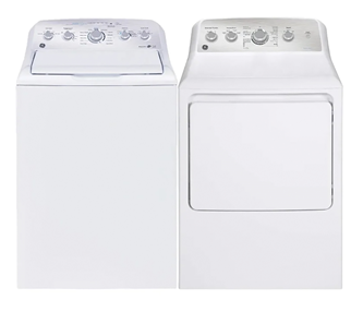 4.9 Cu. Ft. Top Load Washer and 7.2 Cu. Ft. Electric Dryer in White 