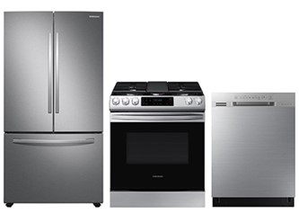 Samsung 3-piece Stainless-steel Kitchen Suite with 36 in. 28.2 cu. ft. French Door Refrigerator