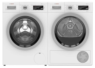 Energy Star Smart Stackable Washer and Dryer Set in White