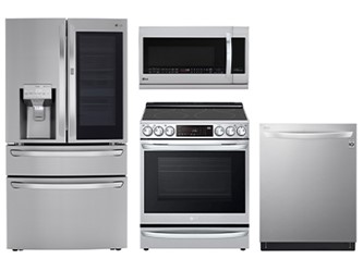 LG Electronics Fingerprint Resistant Stainless Steel Air Fry Kitchen Package