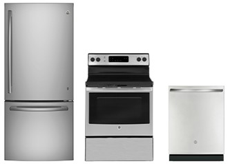 GE Appliances 3pc Appliance Package in Stainless Steel