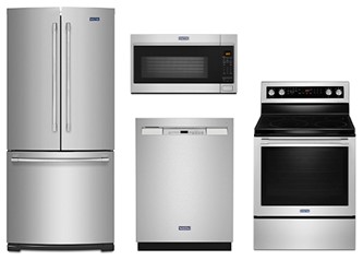 Small Space Fingerprint Resistant Stainless Steel Kitchen Package