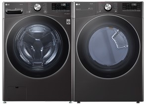 5.2 Cu. Ft. AI Front-Load Washer and 7.4 Cu. Ft. Electric Dryer - Black