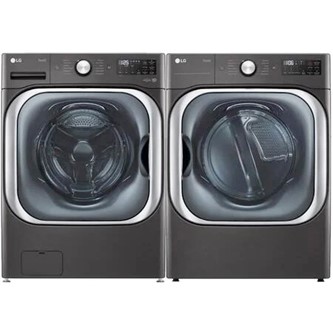 Black Steel Front-Load Washer (6.0 cu. ft.) & Electric Dryer (9.0 cu. ft.)