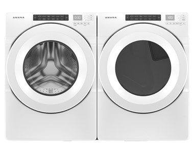 5.0 Cu.Ft. I.E.C. Front Load Washer & 7.4 Cu.Ft. Front Load Electric Dryer With Moisture Sensors