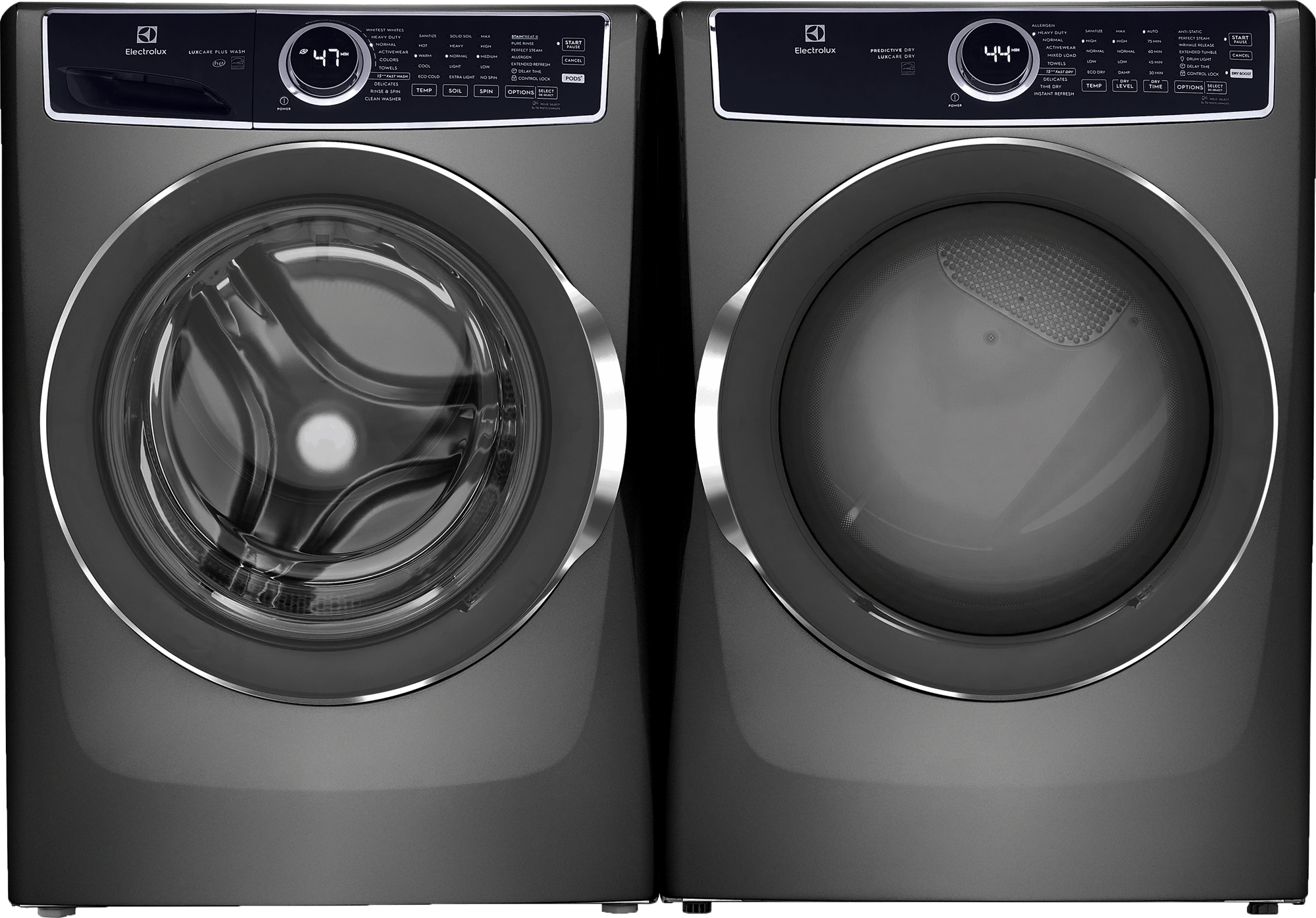 Front Load Perfect Steam Washer with LuxCare and Electric Dryer with Predictive Dry 