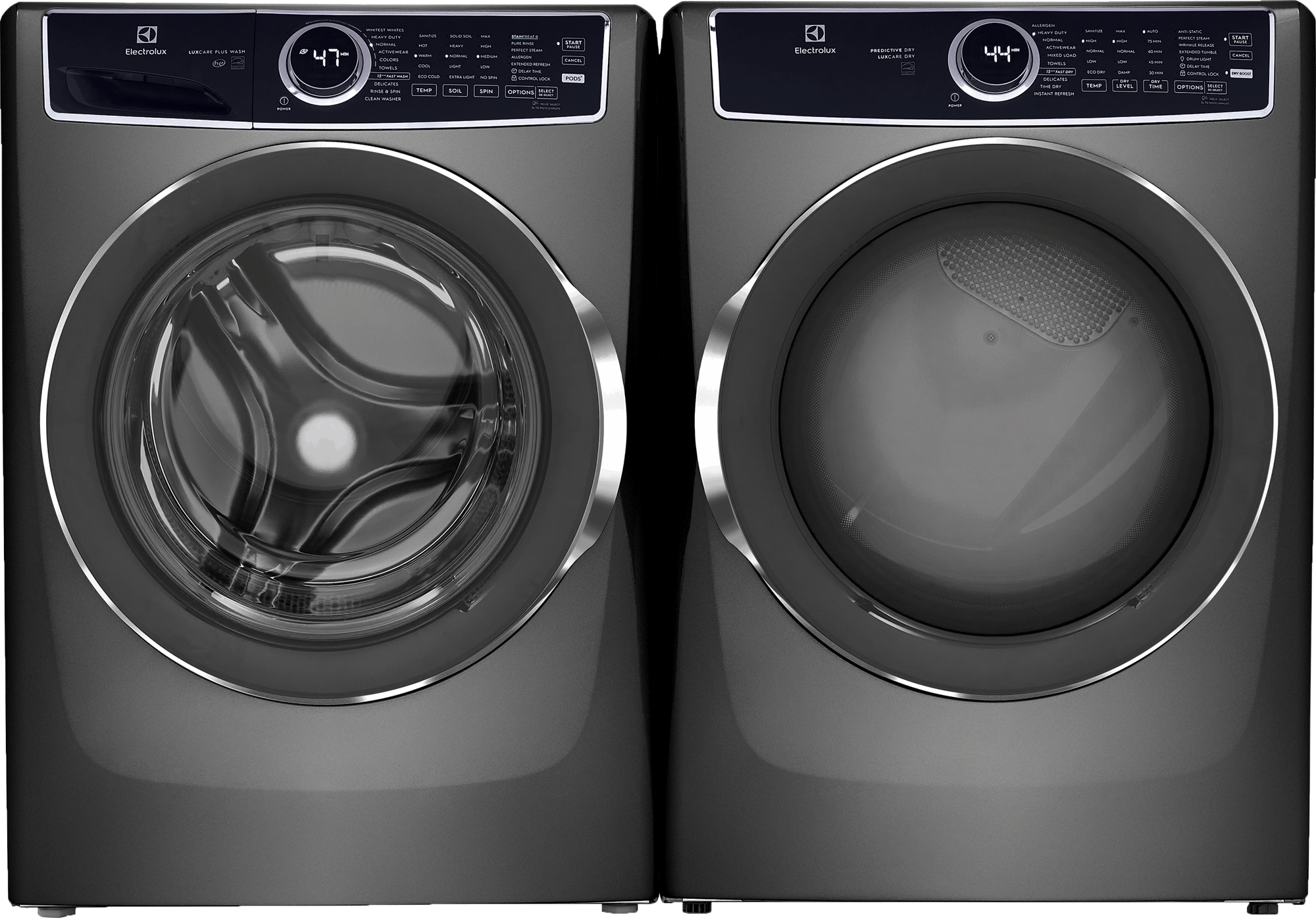 Front Load Perfect Steam Washer with LuxCare and Electric Dryer with Predictive Dry 