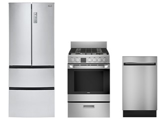 Haier 3pc Appliance Package in Stainless Steel