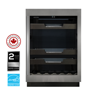 BUILT-IN STAINLESS STEEL SINGLE ZONE BEVERAGE COOLER