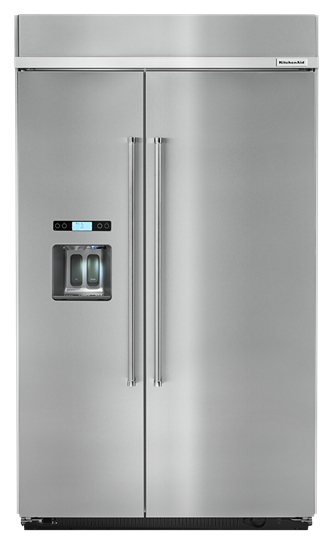 KitchenAid® 29.5 cu. ft 48-Inch Width Built-In Side by Side Refrigerator - Stainless Steel
