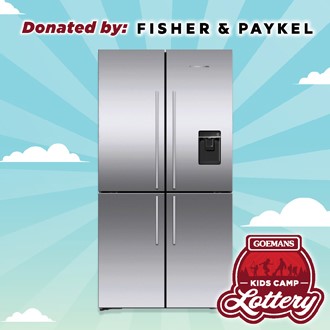 LOTTERY - FISHER PAYKEL 36" Black Stainless 4 Door Counter Depth Fridge. PRIZE VALUE $3999