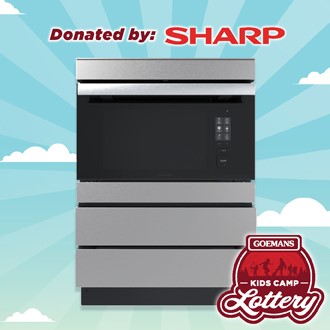 LOTTERY - SHARP 24" Microwave Drawer and Pedestal. PRIZE VALUE $4700