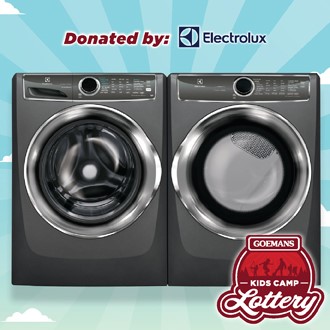 LOTTERY - ELECTROLUX Full Size Frontload Washer and Dryer. PRIZE VALUE $2998