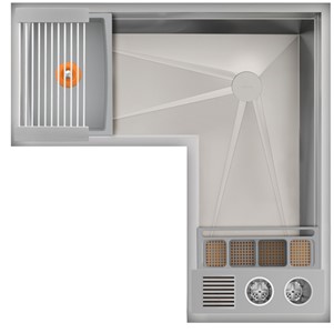 IDEAL CORNER WASHSTATION 4X4C WITH FOUR TOOL WASH