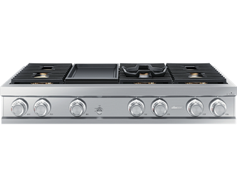 48" Gas Rangetop, Graphite Stainless Steel, Natural Gas