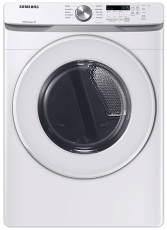 7.5 cu.ft. Electric Dryer with Shallow Depth in White