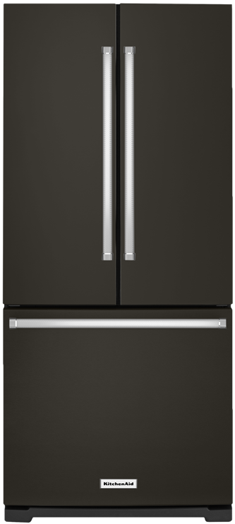 20 cu. Ft. 30-Inch Width Standard Depth French Door Refrigerator with Interior Dispense - Black Stainless