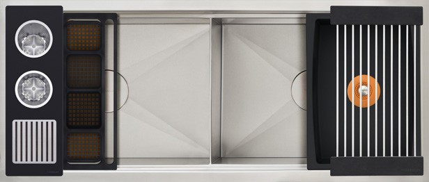 IDEAL DOUBLE BOWL WASHSTATION 4D WITH FOUR TOOL W