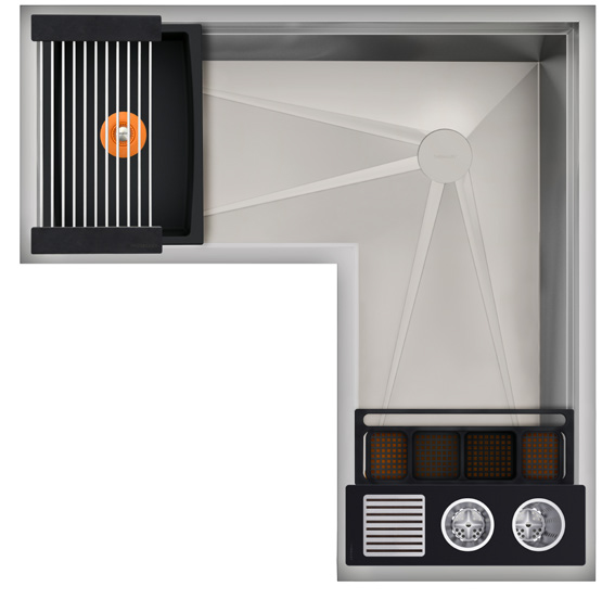 IDEAL CORNER WASHSTATION 4X4C WITH FOUR TOOL WASH