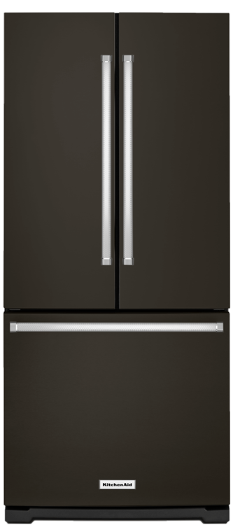 20 cu. Ft. 30-Inch Width Standard Depth French Door Refrigerator with Interior Dispense - Black Stainless
