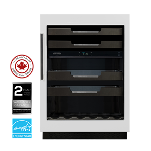 BUILT-IN STAINLESS STEEL DUAL ZONE WINE & BEVERAGE COOLER