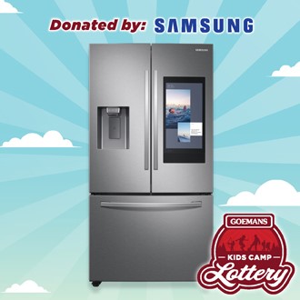 LOTTERY - SAMSUNG 36" French Door Fridge with Family Hub. PRIZE VALUE $4299