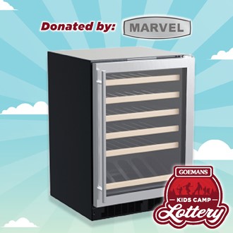LOTTERY - MARVEL 24" Builtin Single Zone Wine Cellar. PRIZE VALUE $2619
